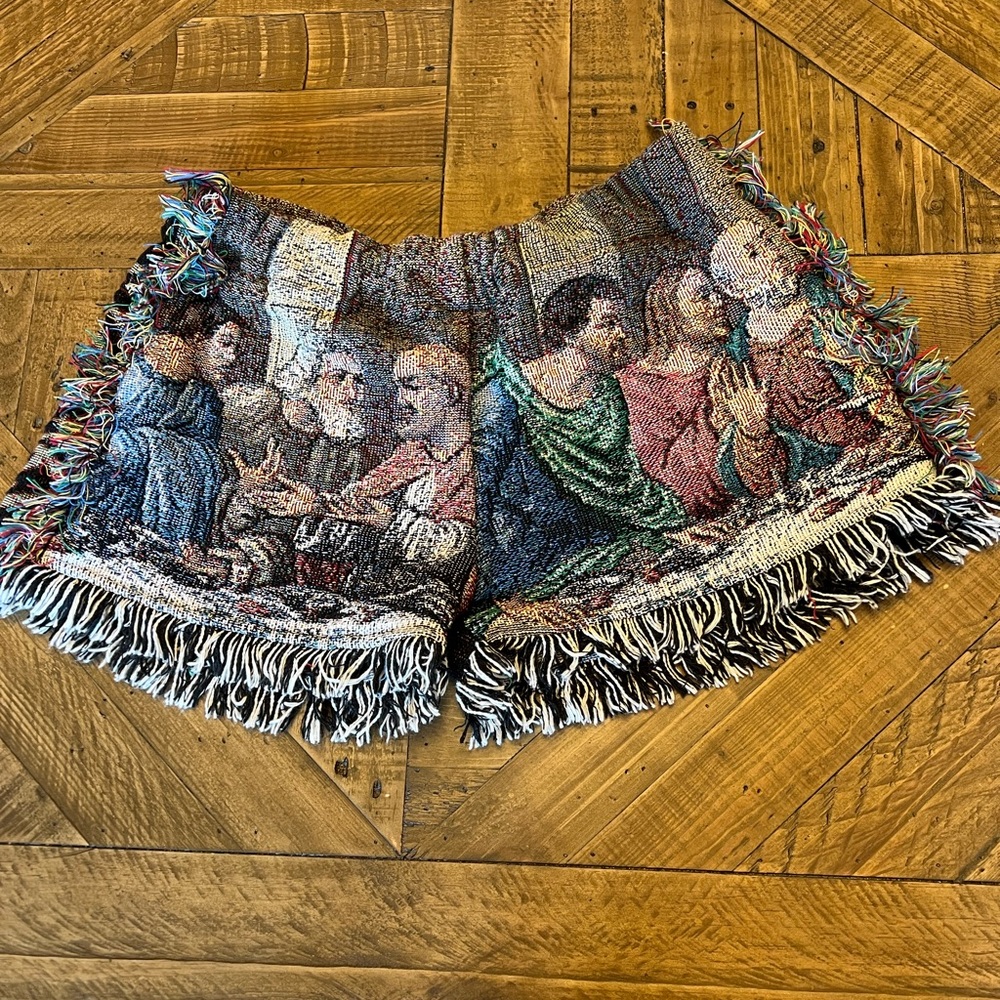 The Jawned Collection RARE Women’s Last Supper Blanket Shorts XL